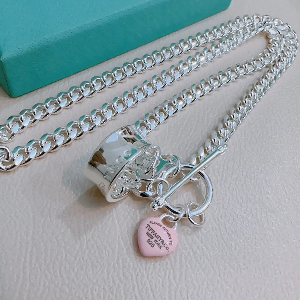 Tiffany & Co. Pink Heart Necklace - Picture 3 of 4
